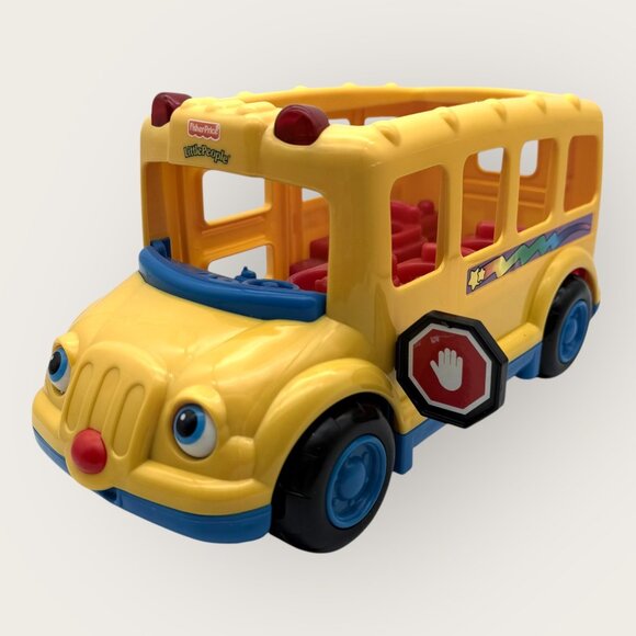 Fisher Price Little People 2002 School Bus Toy With Drive Lights Sounds Works - Picture 5 of 10